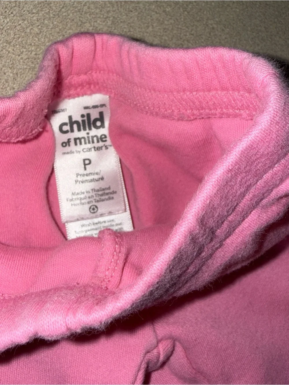 4 pair of Carter’s preemie baby girl pants mint, navy, pink, purple